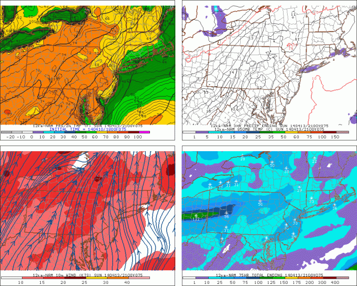 18z NAM showing 70+ temps over Western NJ and 50s with drizzle over NYC, LI and the NJ and CT coasts.