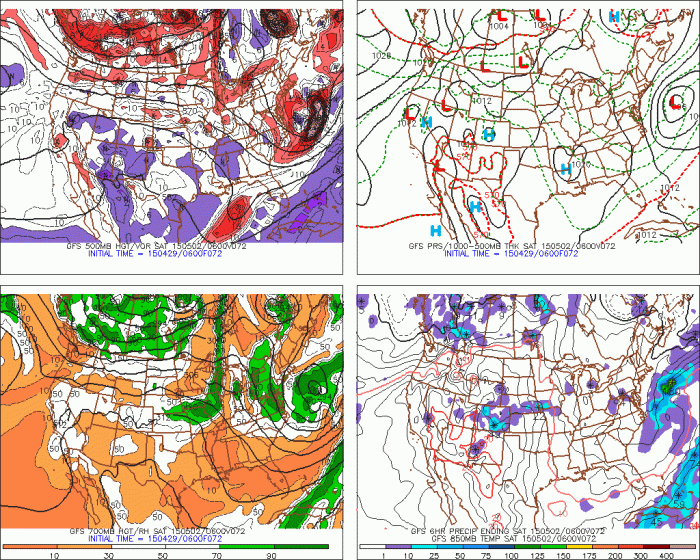 GFS showing the coastal storm offshore.