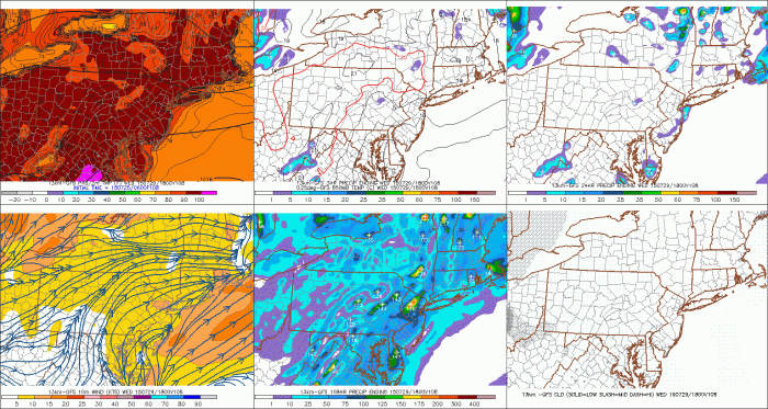 12z GFS showing middle-upper 90s for NYC metro on Wednesday